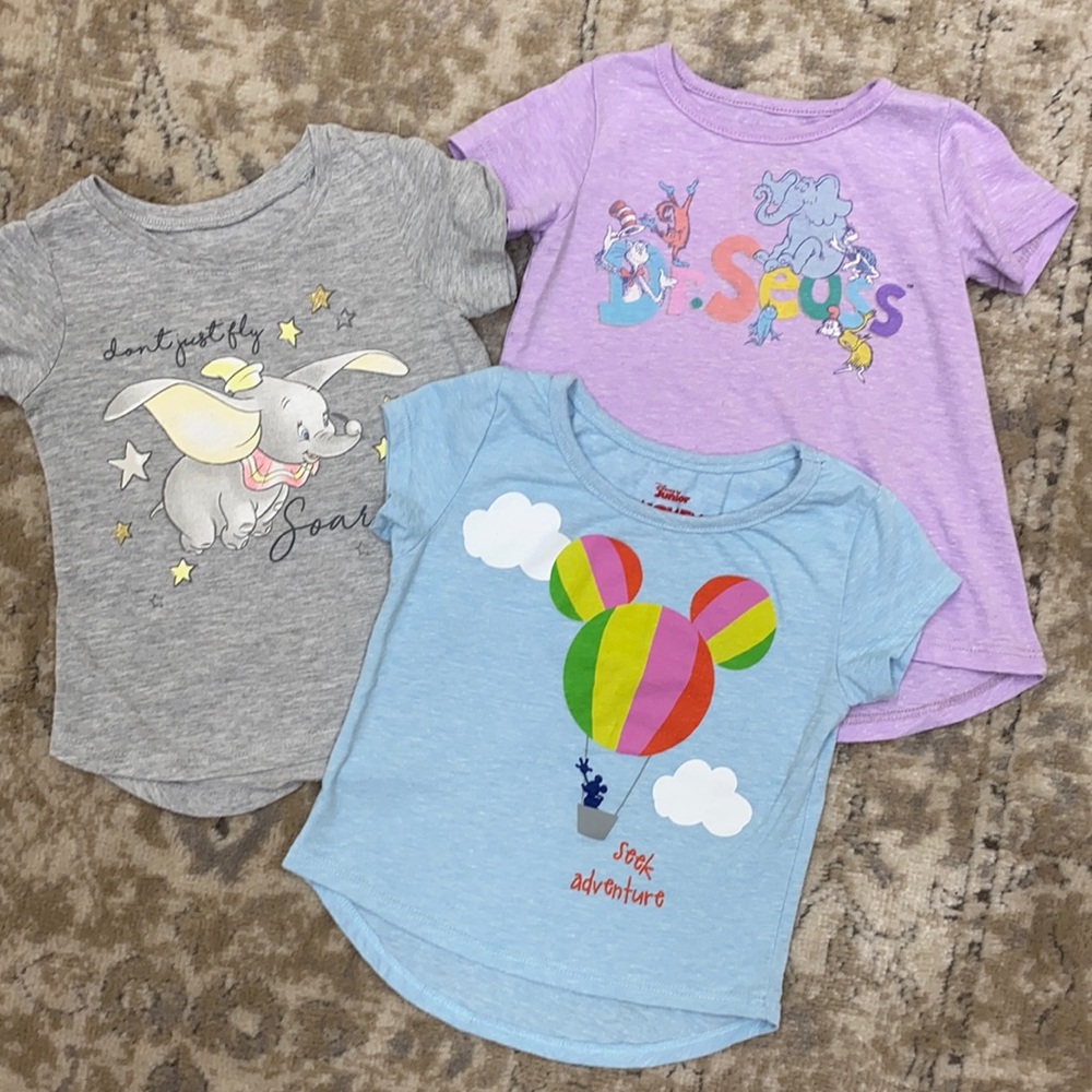 Dr. Seuss, Dumbo, and Mickey Tee Shirts